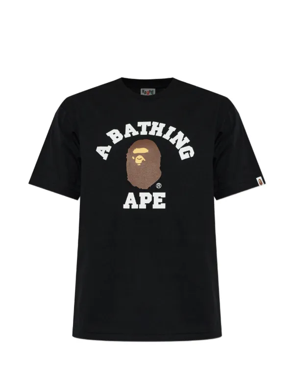 A BATHING APE® Camiseta Com Estampa De Logo | Preto | FARFETCH BR