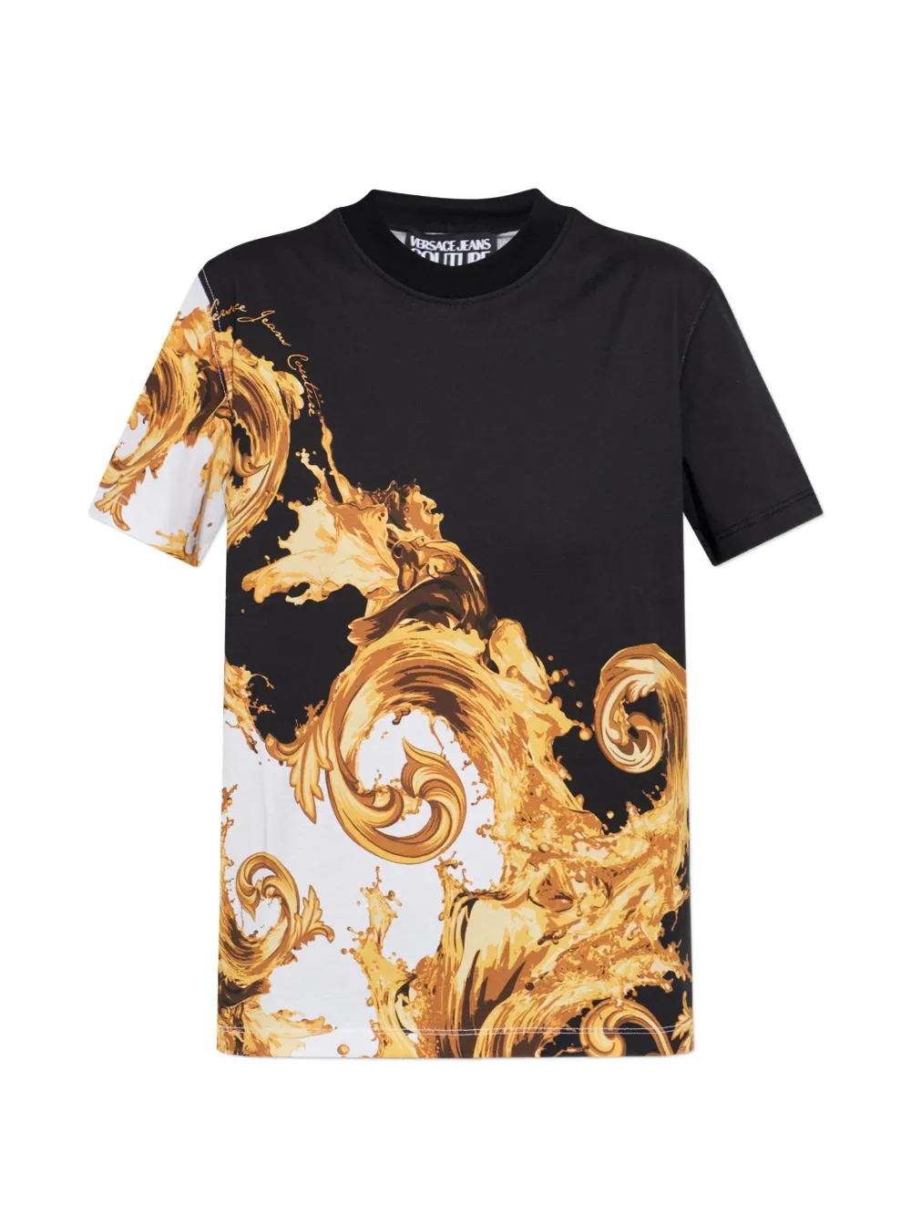 Versace Jeans Couture baroque-print cotton T-shirt - Nero
