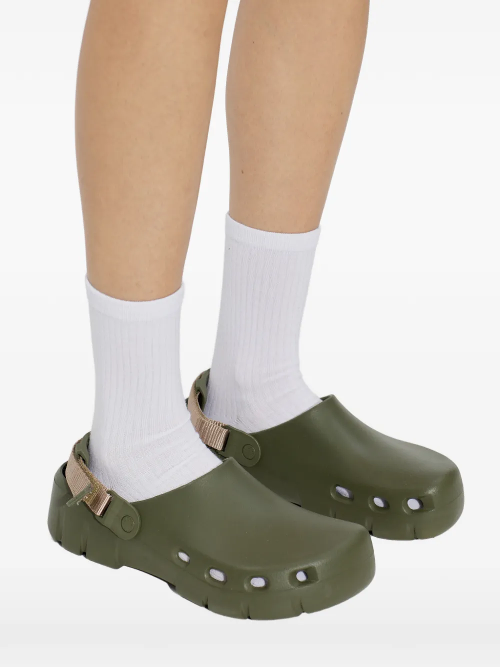 Birkenstock Birki Flow TEX strap clogs Groen