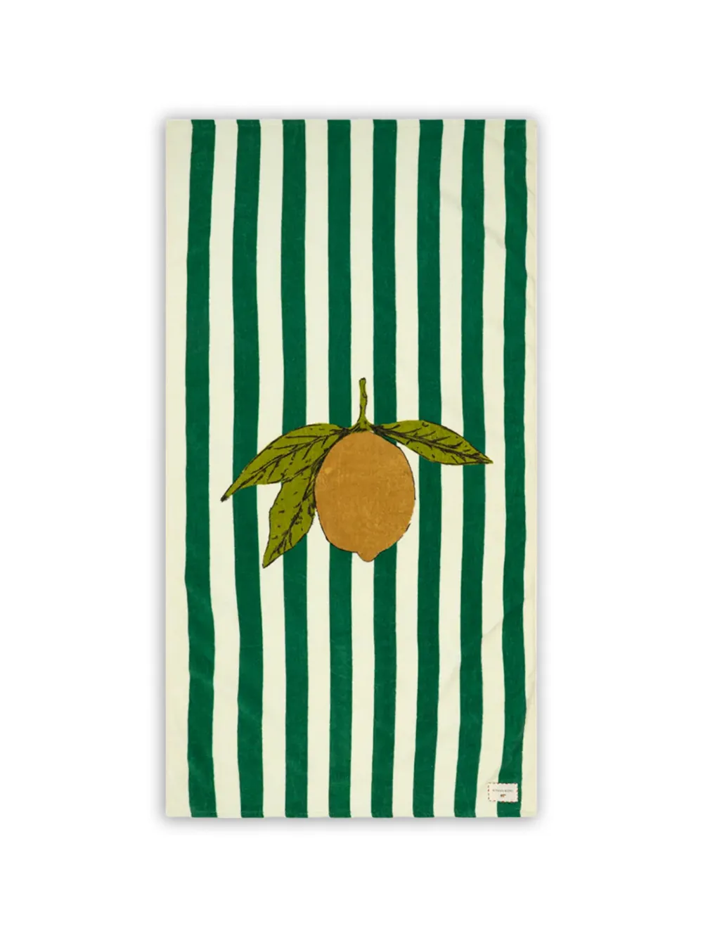 Konges Sløjd striped lemon print bath towel - Grün