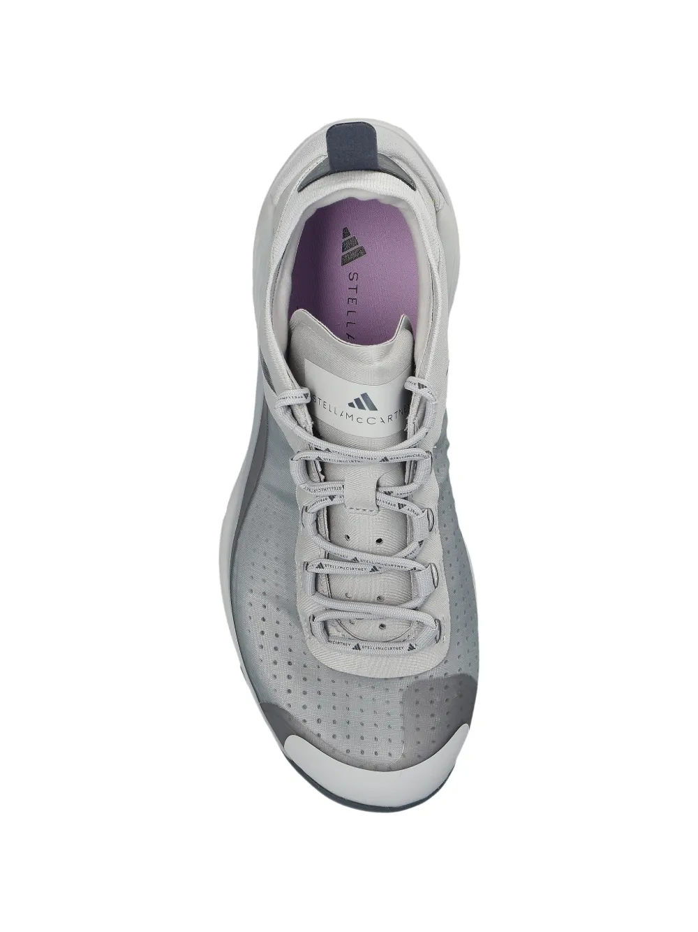 adidas by Stella McCartney Dropset 4 perforated lace-up sneakers Grijs