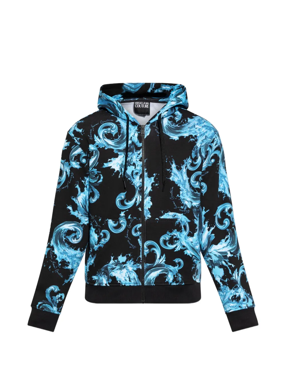 Versace Jeans Couture Barocco-print hoodie - Black