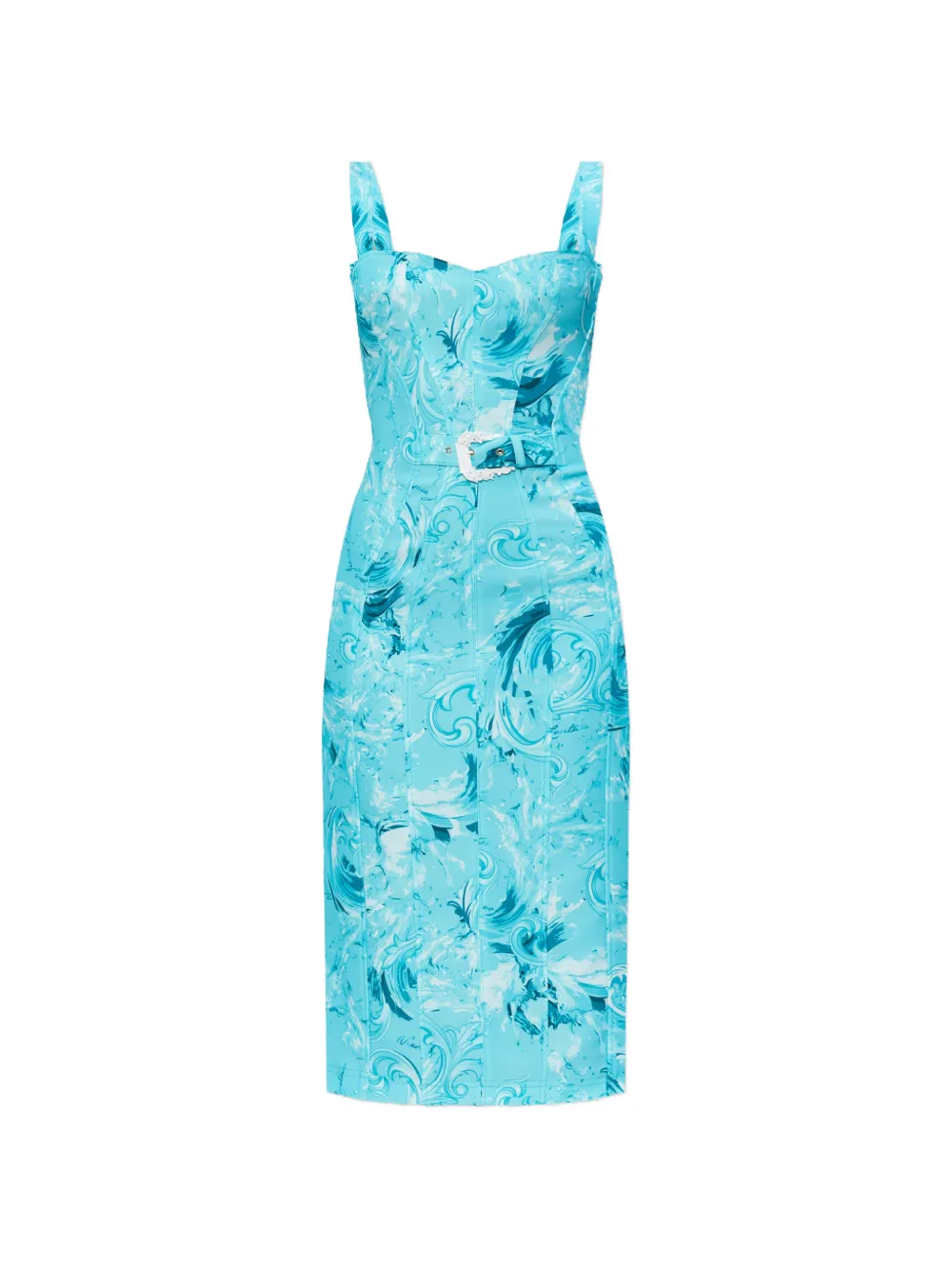 Versace Jeans Couture floral belted dress - Blu