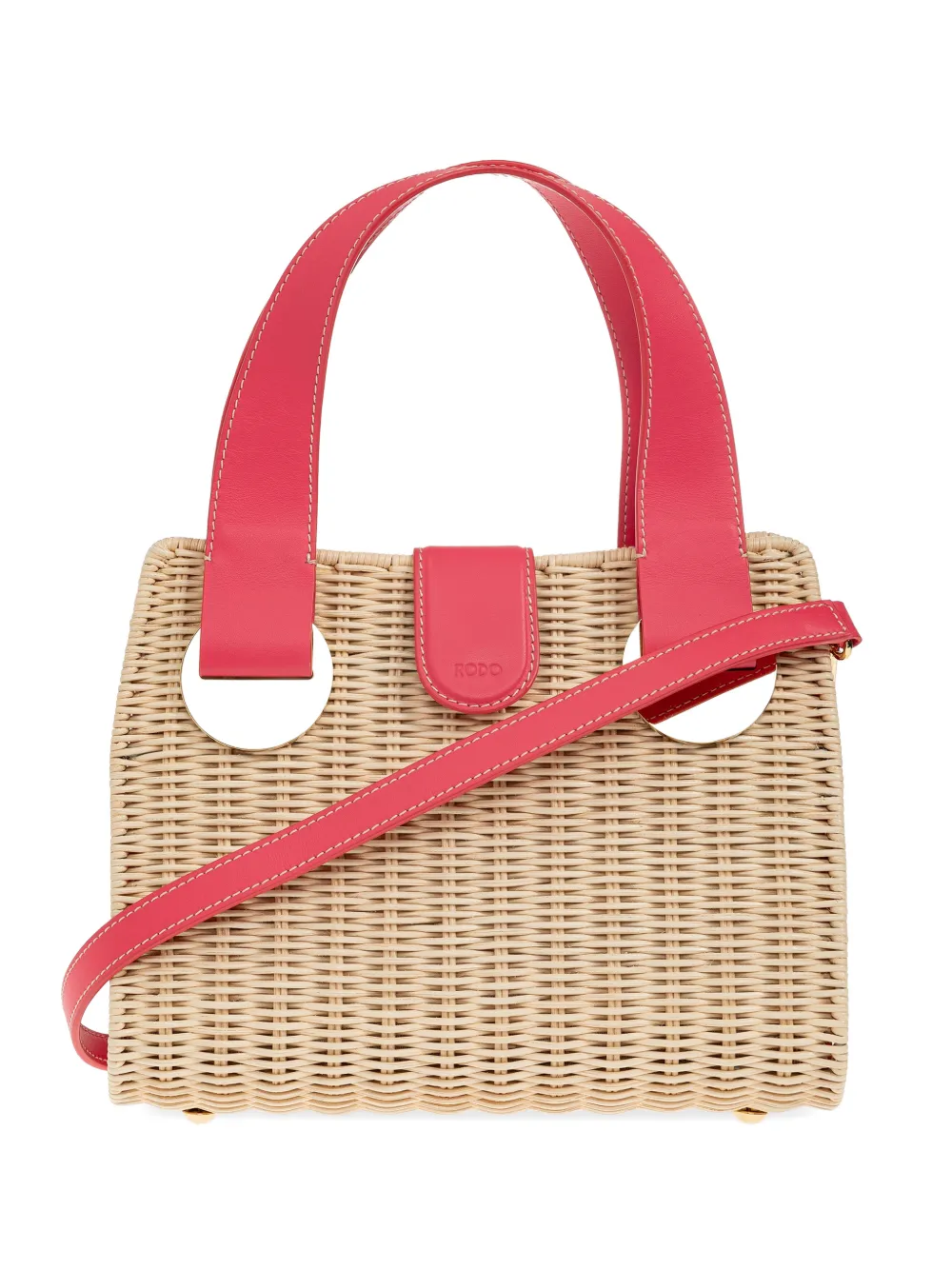 Rodo Woven Tote Bag In White