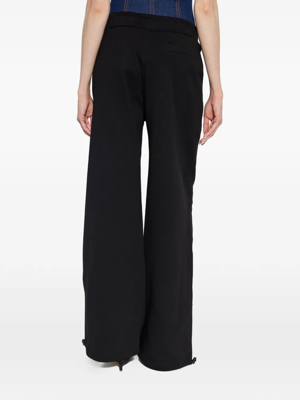 Versace Jeans Couture Broek met logo Zwart