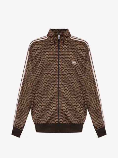 adidas Firebird monogram-print track-stripe sweatshirt