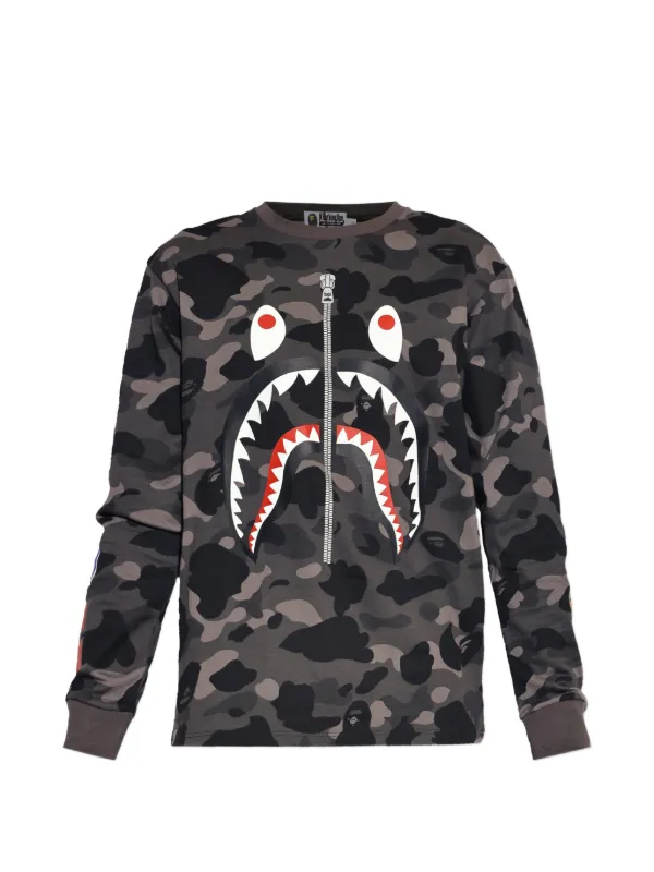 A Bathing Ape カモフラージュ シャークTシャツ A BATHING APE® カモフラージュ シャーク Tシャツ | ブラック