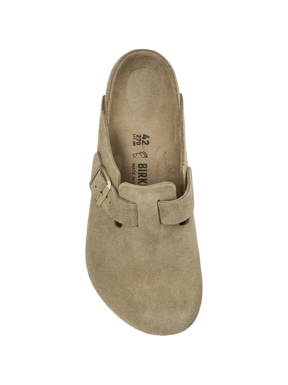 Birkenstock Boston loafers met gesp Beige