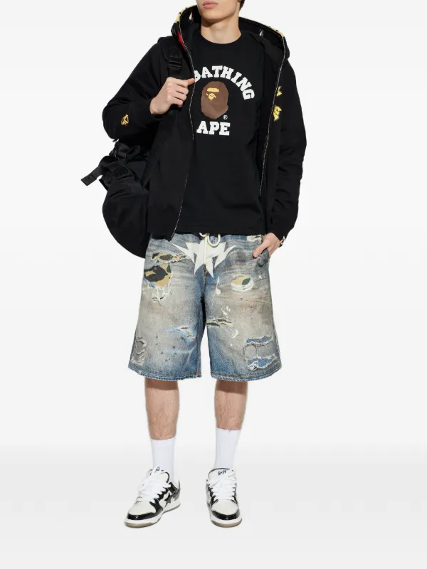 A BATHING APE® zip-up Hoodie | Black | FARFETCH RO