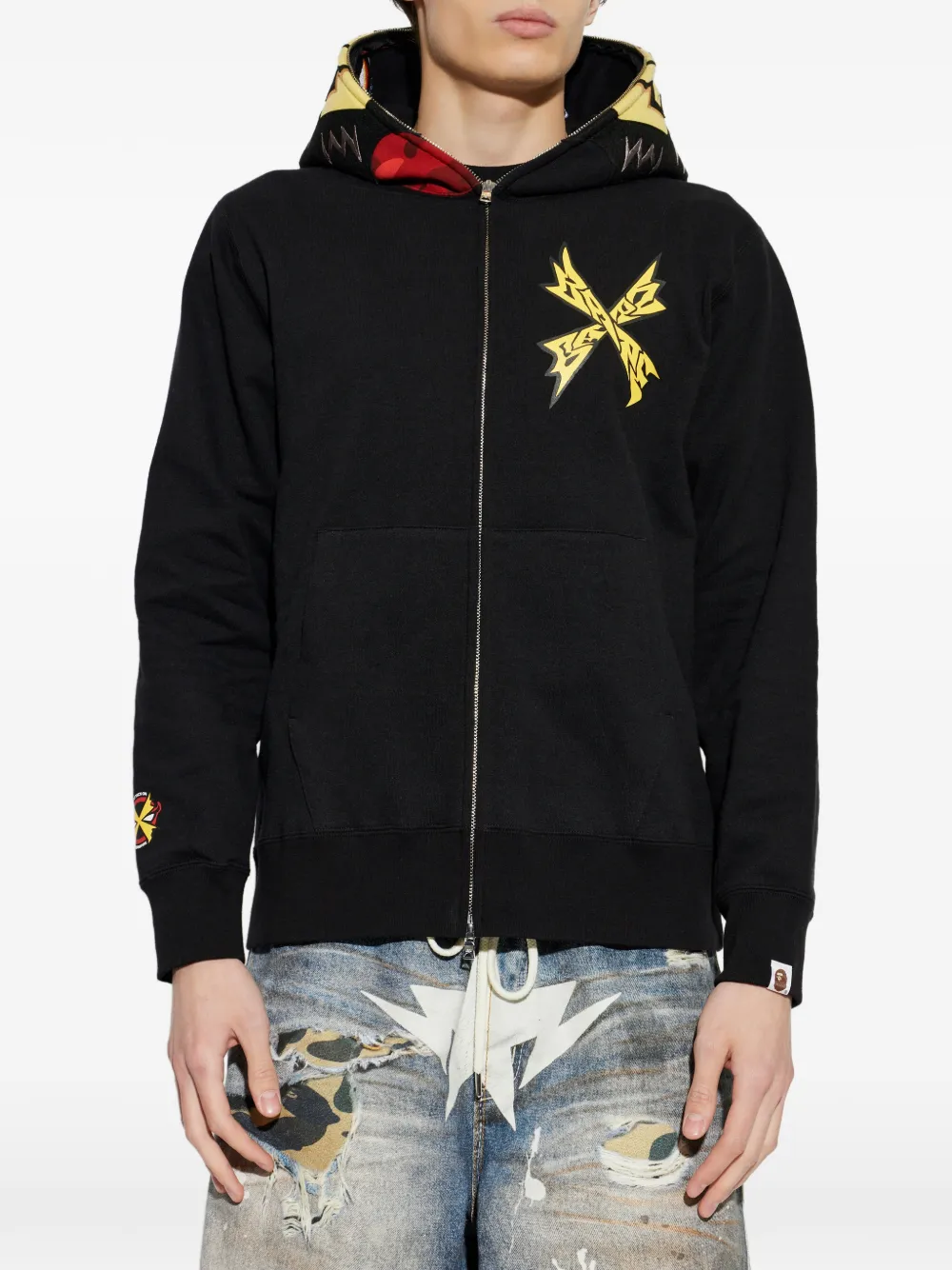 トップス A Bathing Ape Zip Hoodie 00s A BATHING APE® zip-up Hoodie | Black | FARFETCH RO