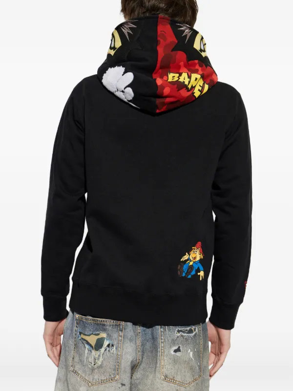 A BATHING APE® zip-up Hoodie | Black | FARFETCH RO
