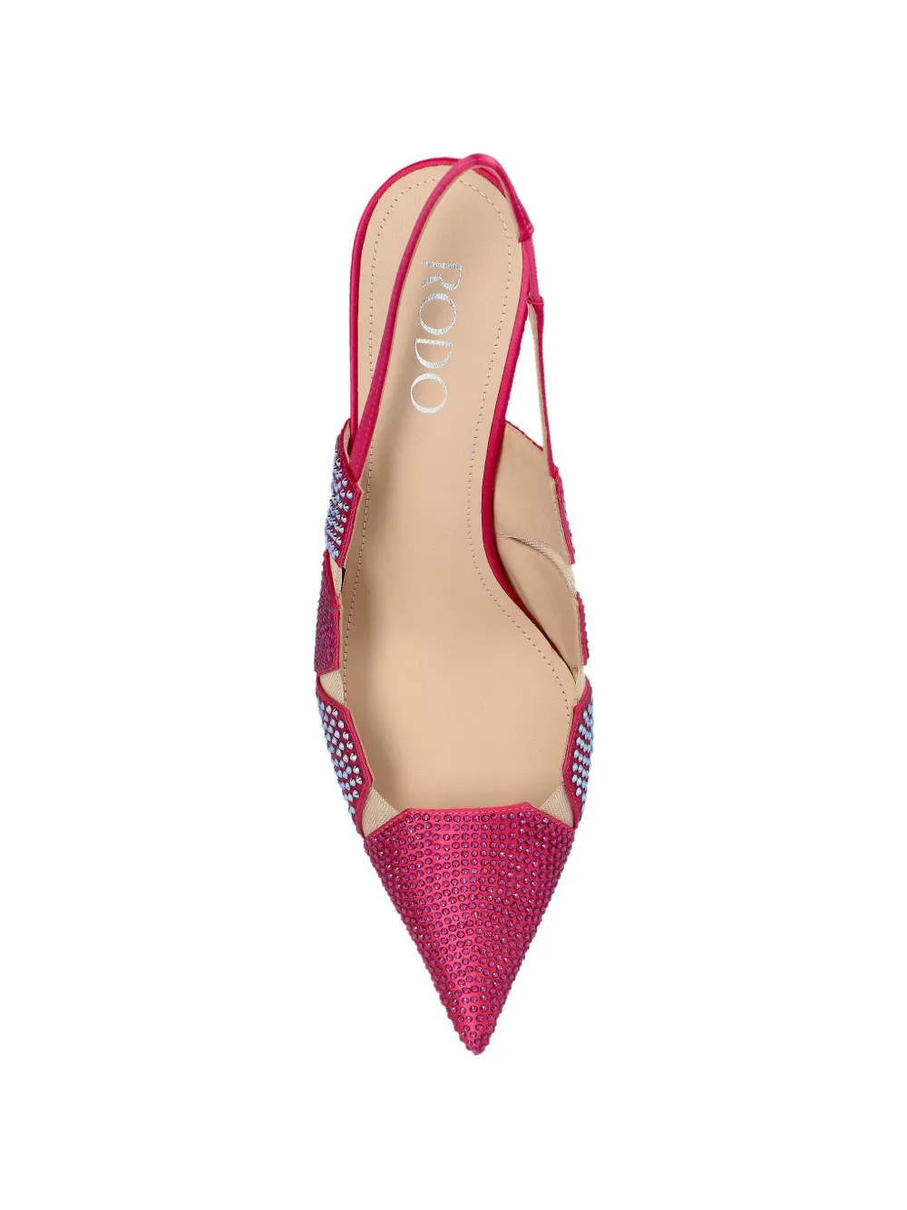 Rodo Pumps met verfraaide hak Roze