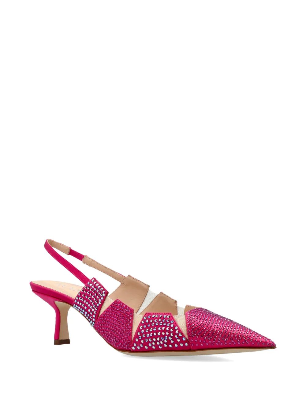 Rodo Pumps met verfraaide hak Roze