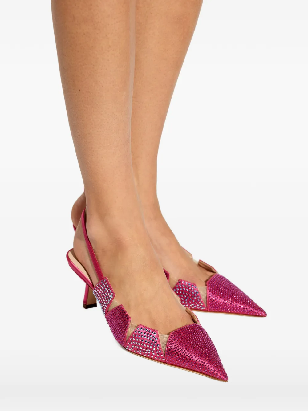 Rodo Pumps met verfraaide hak Roze