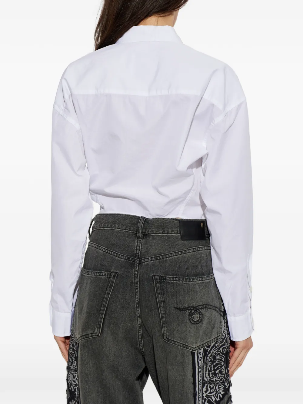 R13 Cropped shirt Wit