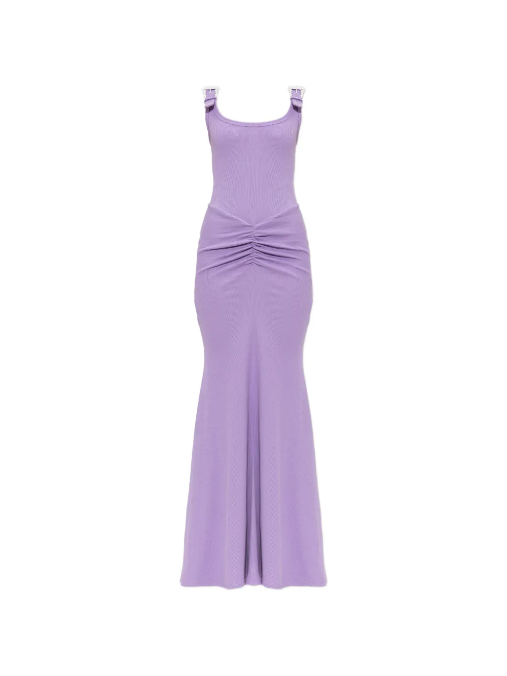 Versace Jeans Couture buckle-straps maxi cotton dress - Viola