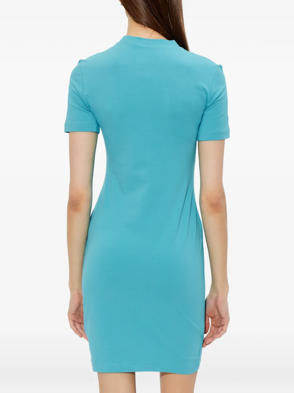 Versace Jeans Couture Verfraaide jurk met print Blauw