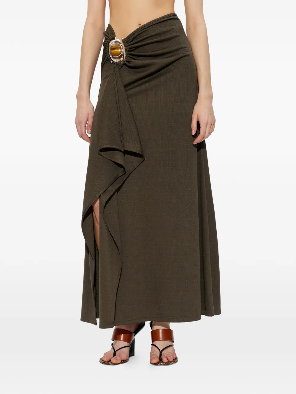 Christopher Esber Occhio Crystal Cascade maxi-rok Groen
