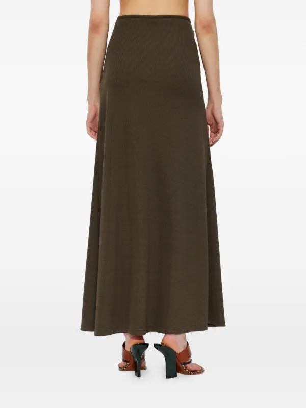 Christopher Esber Occhio Crystal Cascade Maxi Skirt | Green
