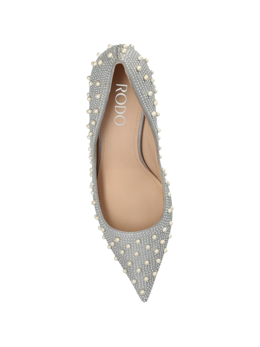 Rodo Pearl Court pumps met studs Zilver
