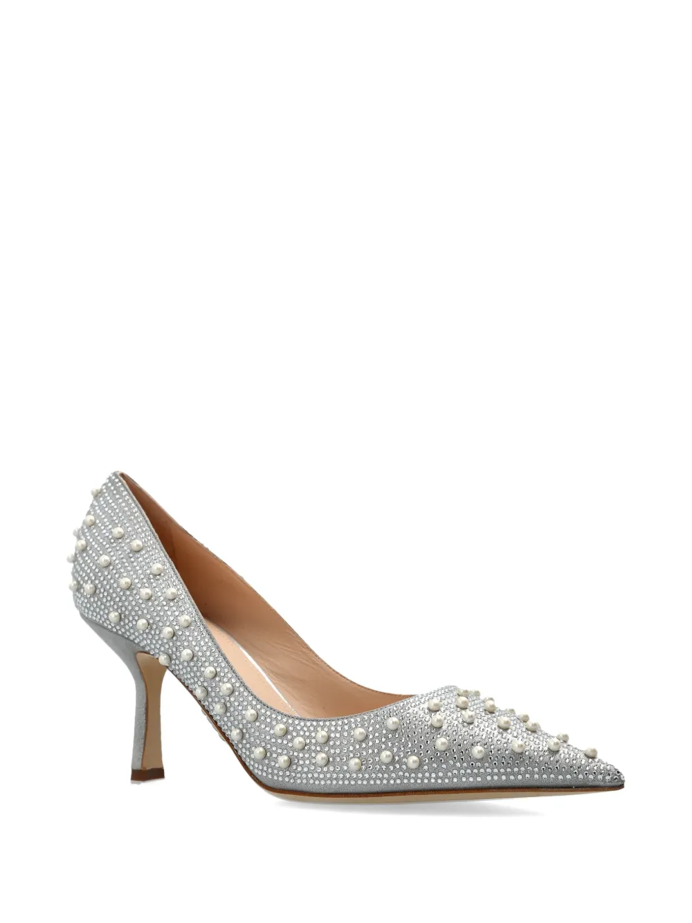 Rodo Pearl Court pumps met studs Zilver