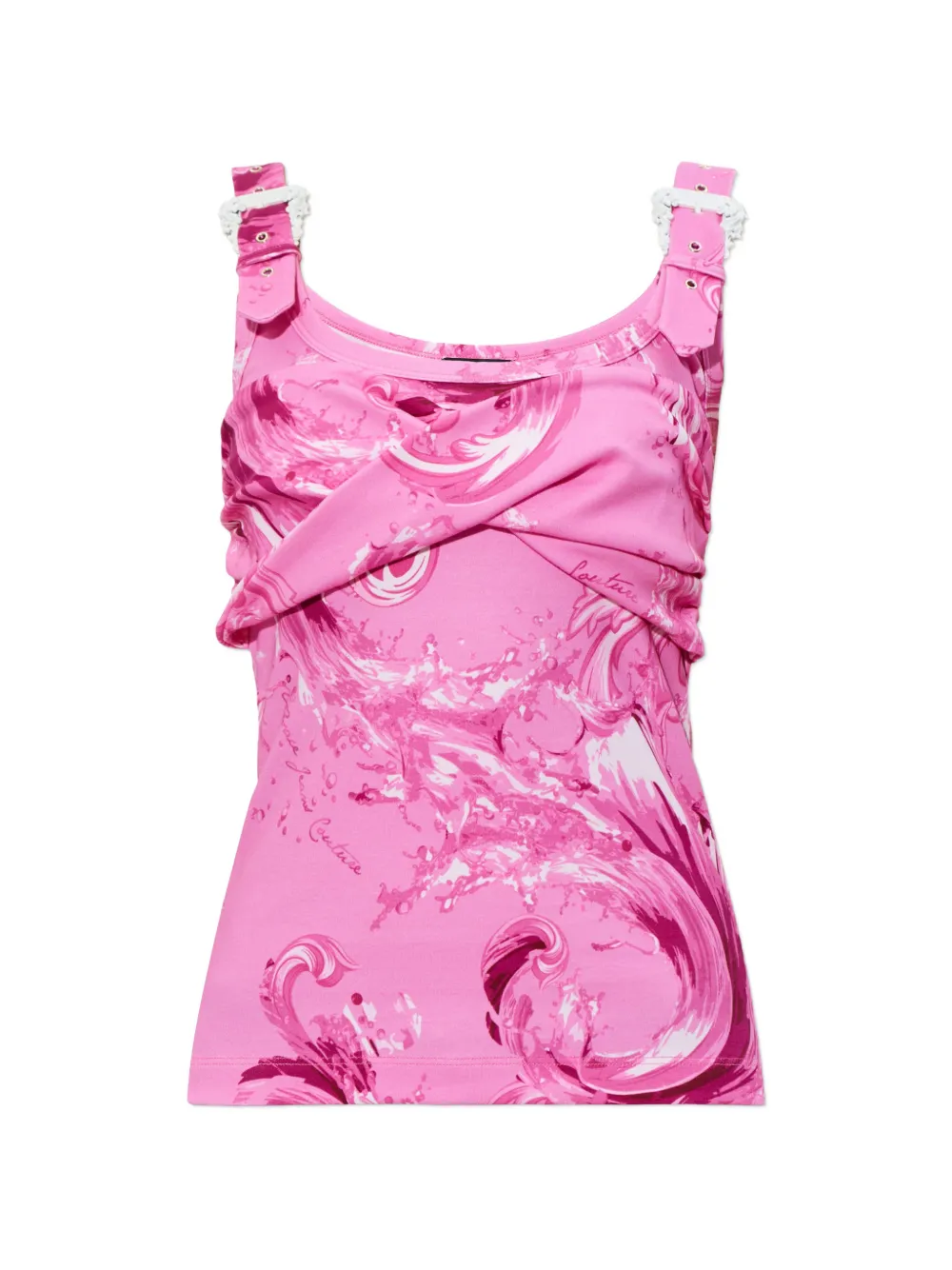Versace Jeans Couture Wave Couture-print top - Rosa