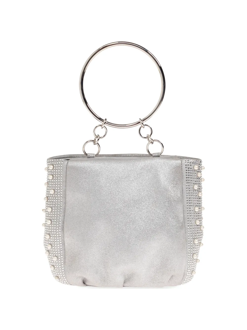 Rodo Faux-pearl Embellished Tote Bag In Gray
