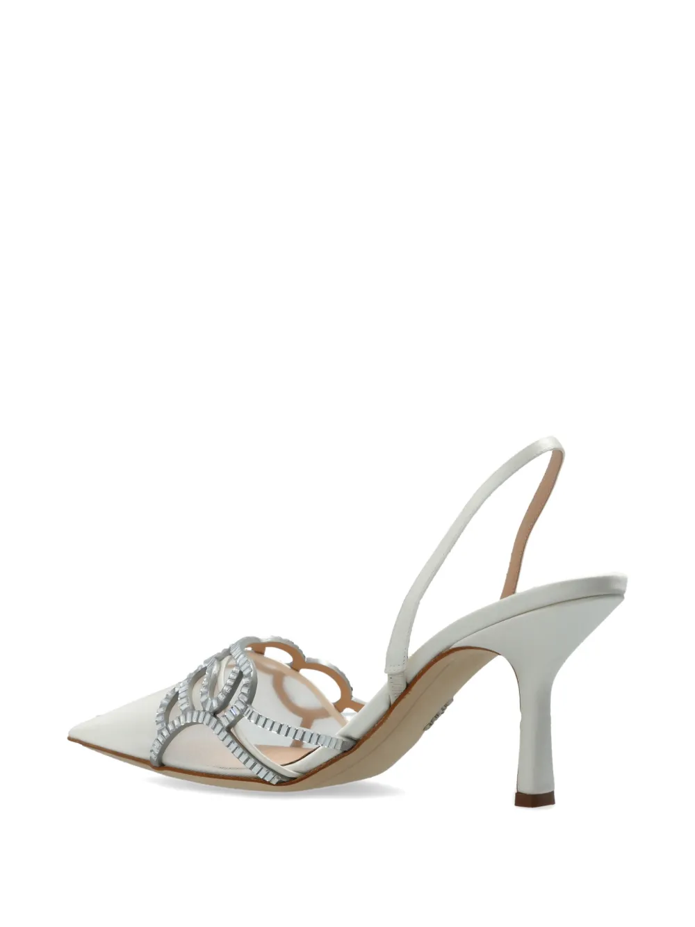 Rodo Verfraaide slingback pumps Wit