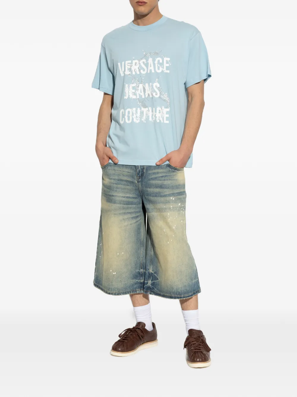  Versace Jeans Couture Camiseta Estampada - Azul 