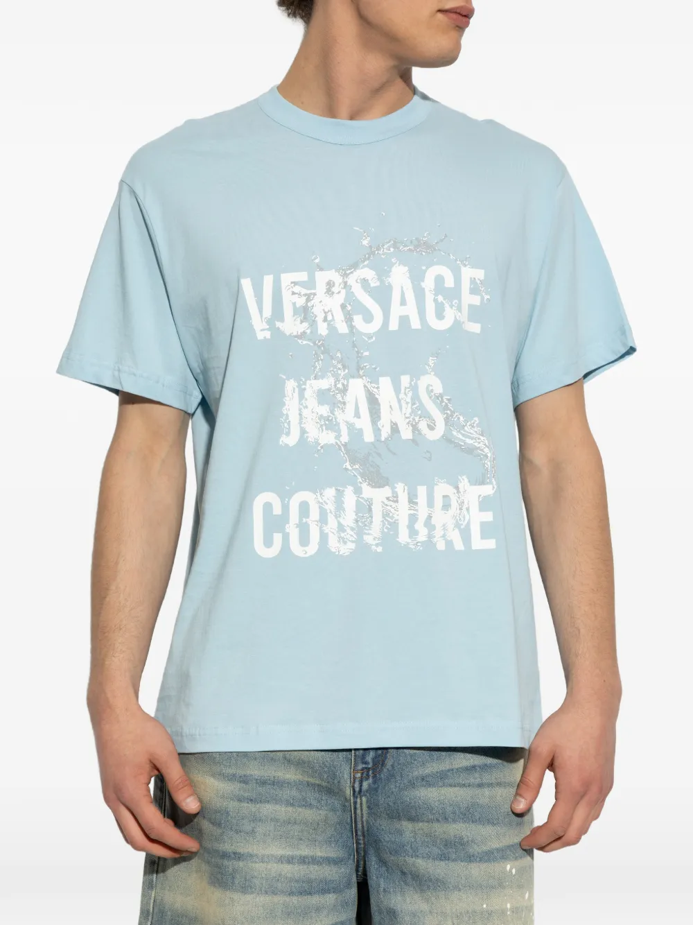  Versace Jeans Couture Camiseta Estampada - Azul 