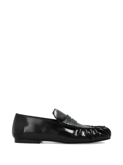 ALOHAS Aven ruched leather loafers