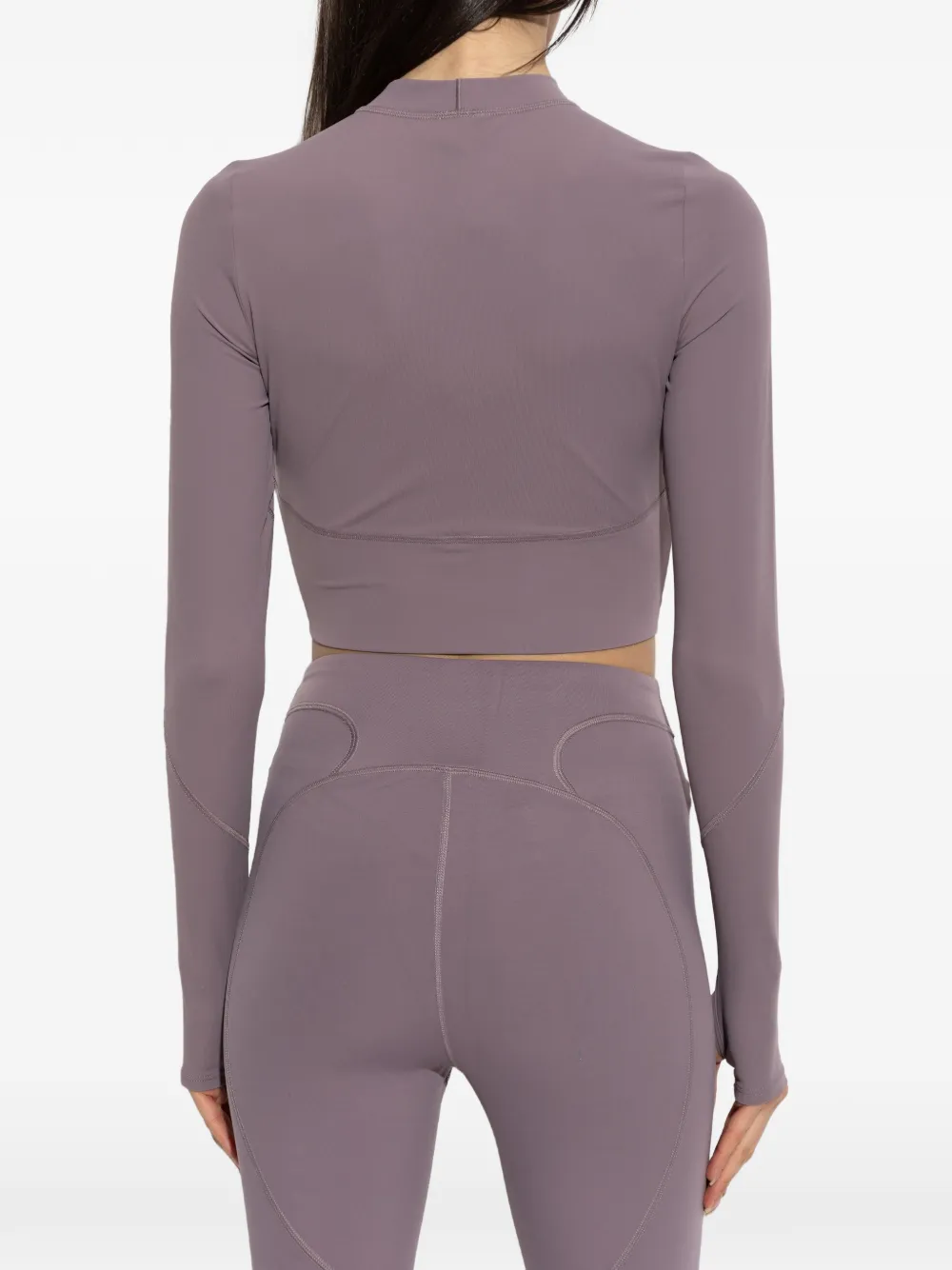 adidas by Stella McCartney x Stella McCartney cropped top met lange mouwen Paars
