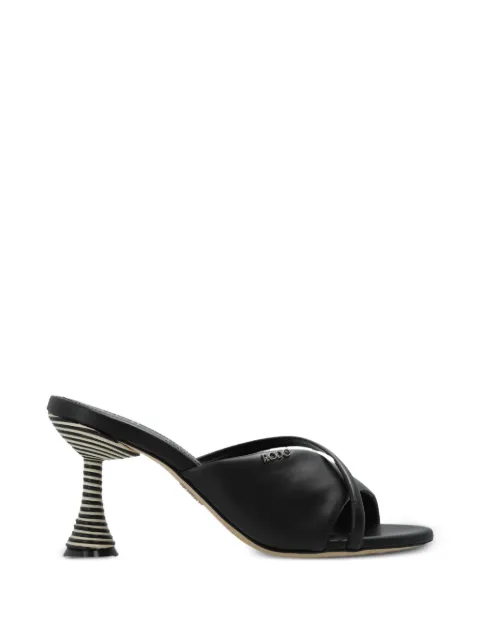 Rodo leather heeled mules