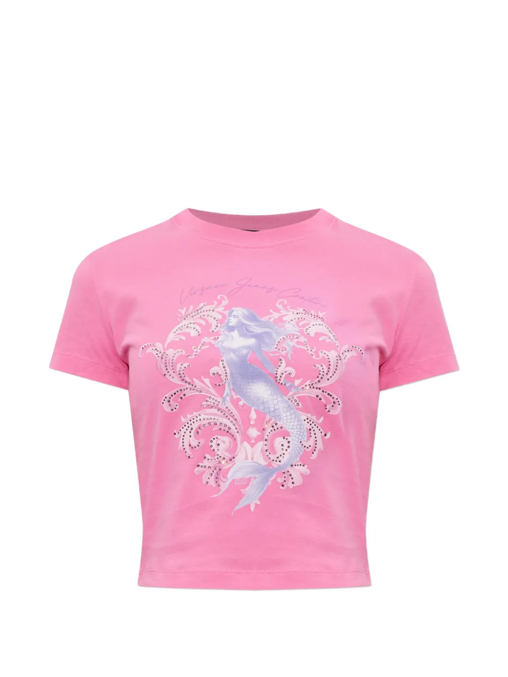 Versace Jeans Couture mermaid-graphic cotton T-shirt - Rosa