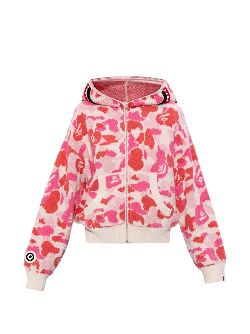 A BATHING APE® shark camouflage-pattern hoodie - Rosa