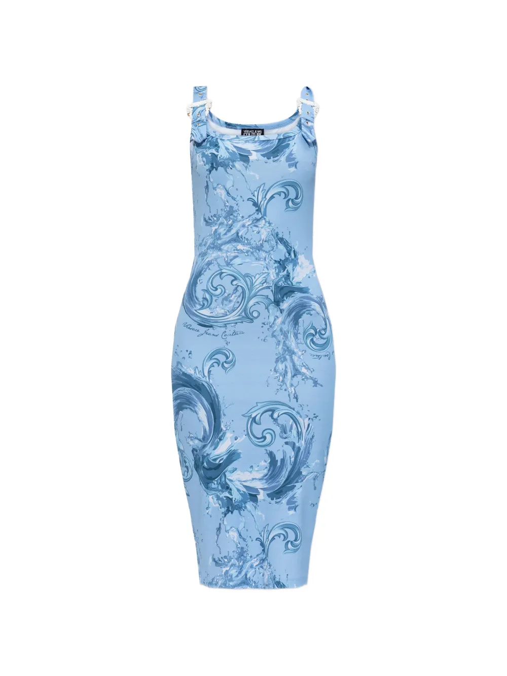 Versace Jeans Couture buckle print dress - Blu