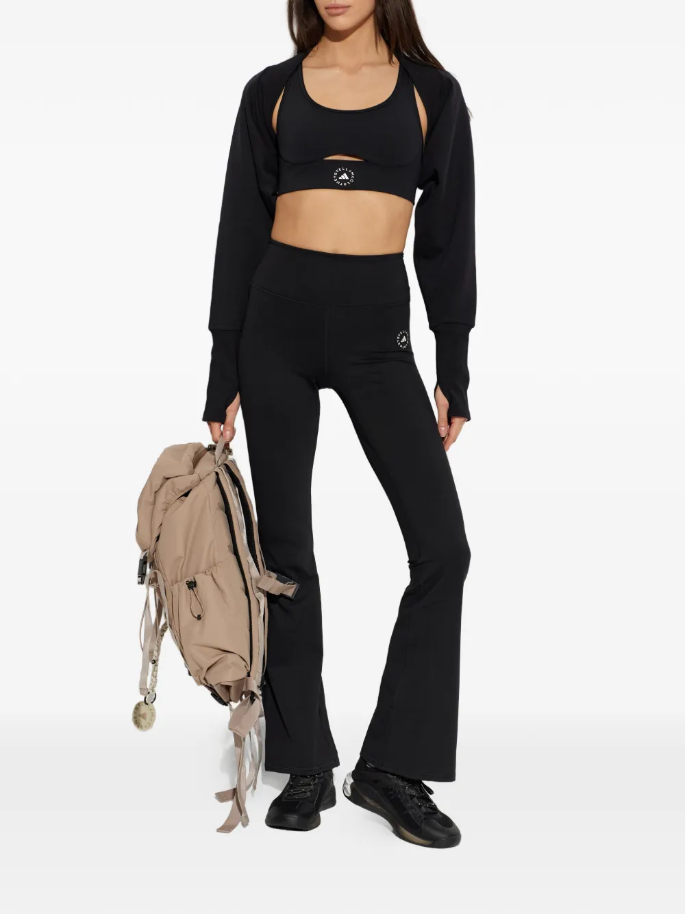  by Stella McCartney ロングスリーブトップ Adidas By Stella McCartney long-sleeves Sweatshirt Shrug | Black
