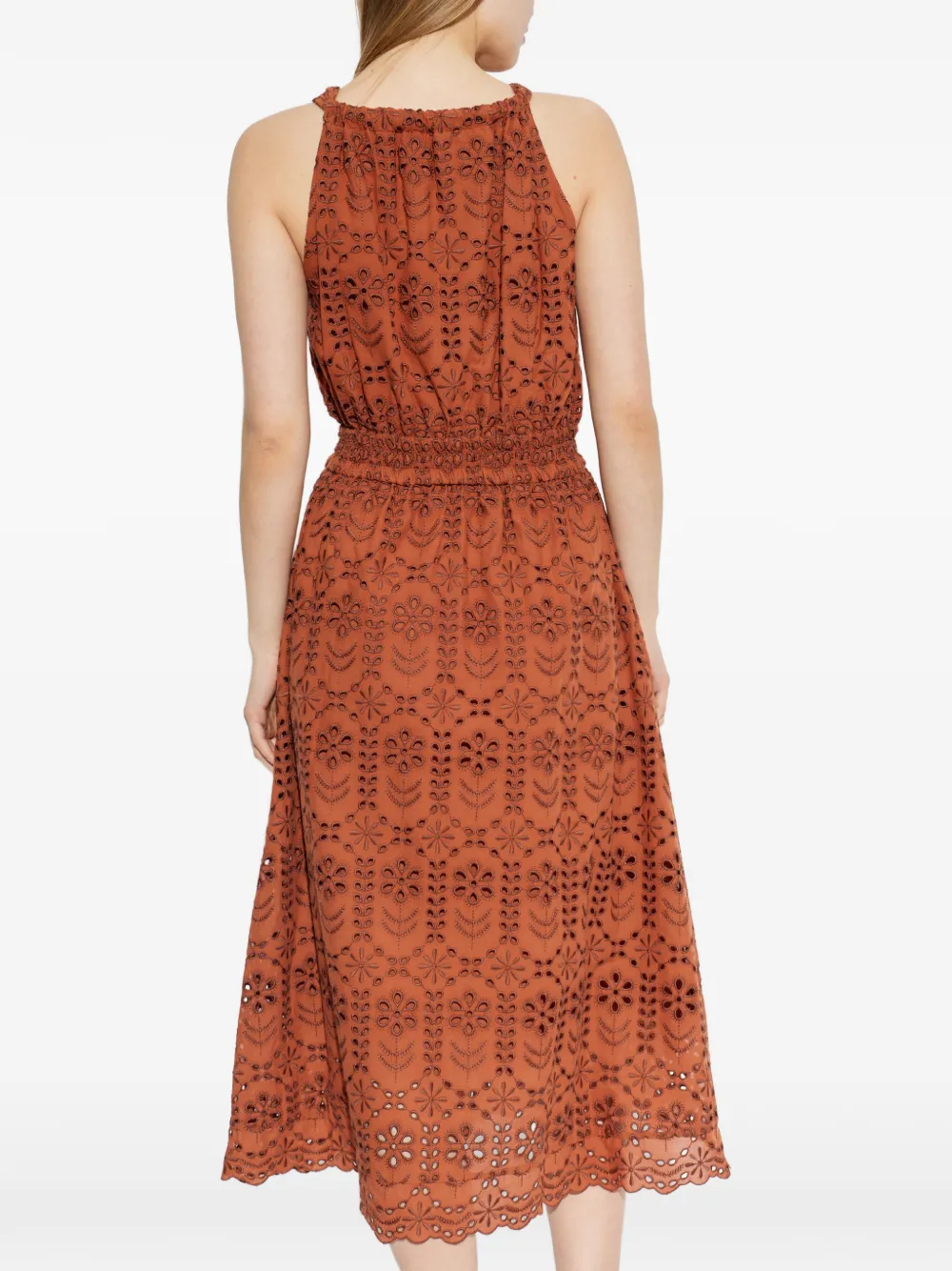 PS Paul Smith Broderie anglaise jurk Bruin