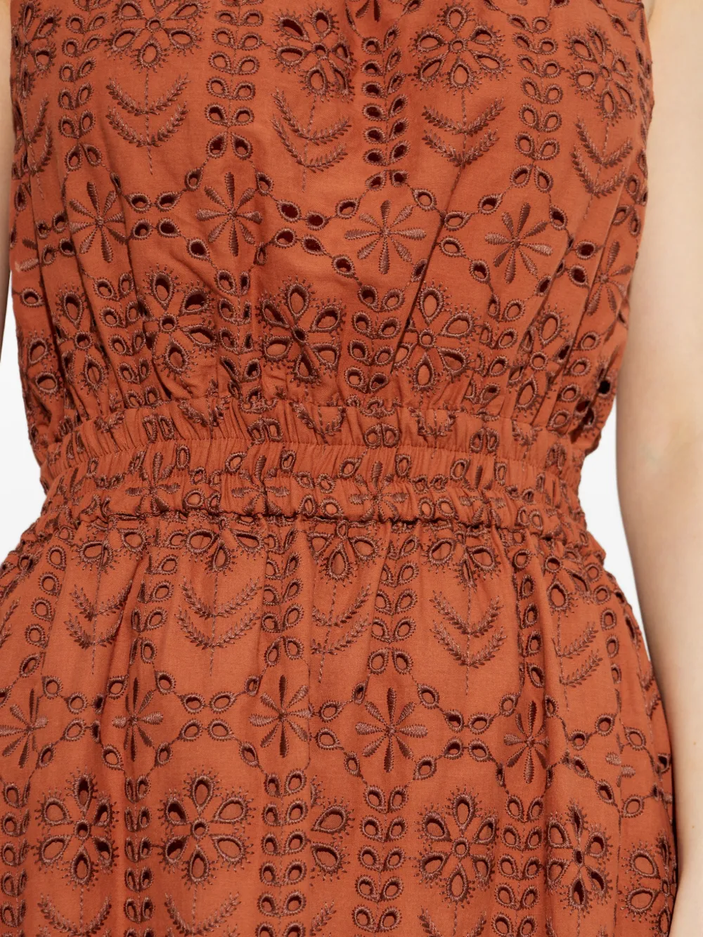 PS Paul Smith Broderie anglaise jurk Bruin