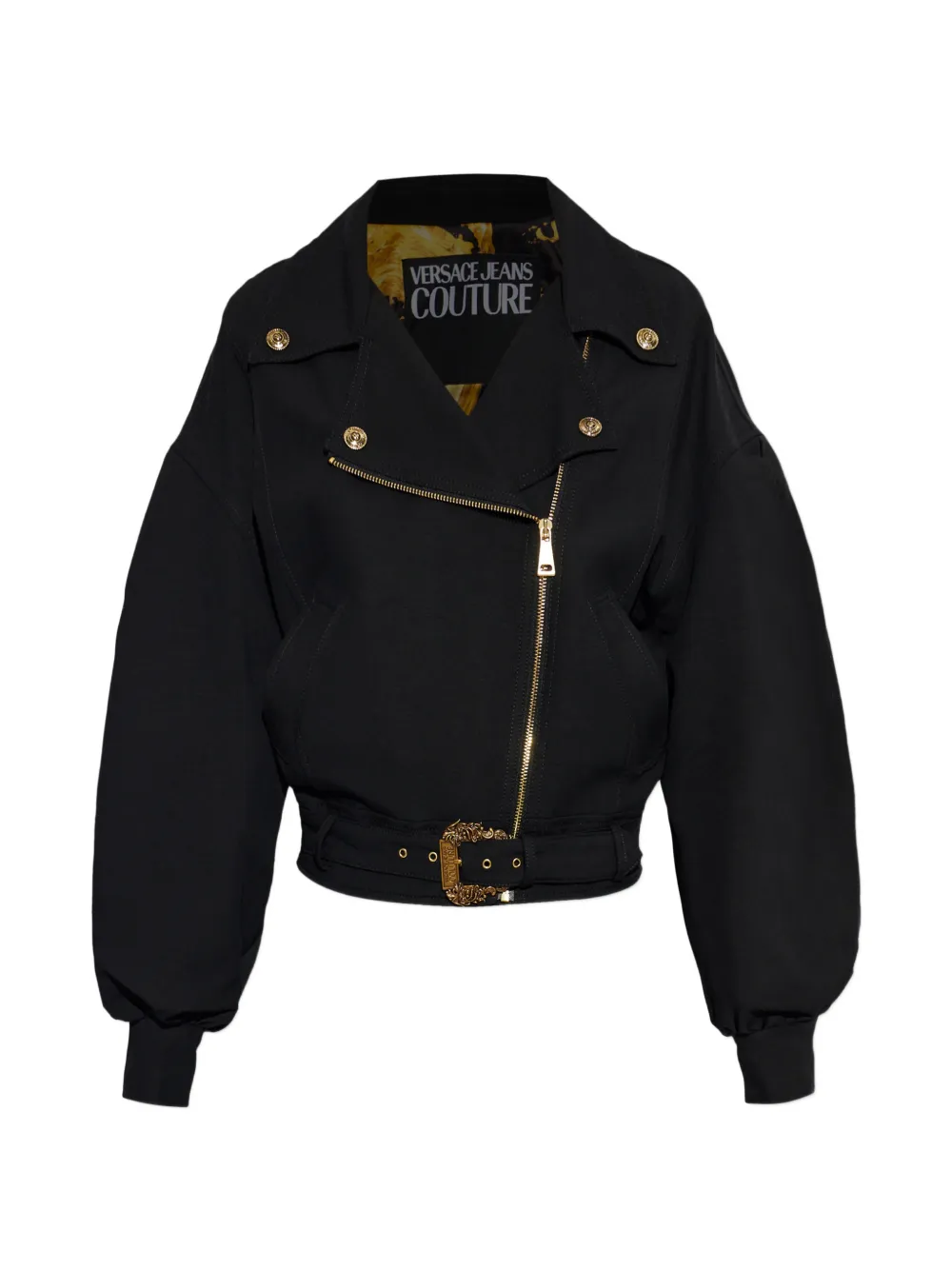 Versace Jeans Couture button belted jacket - Schwarz