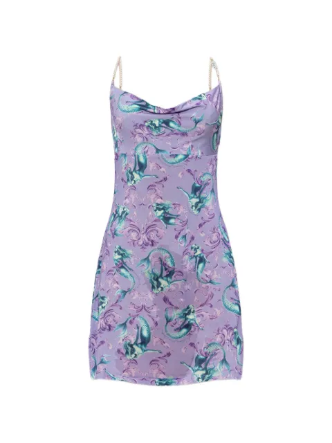 Versace Jeans Couture robe à motif de sirène et bretelles ornées de perles