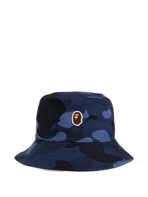 A BATHING APE® デニム バケットハット | ブルー | FARFETCH JP