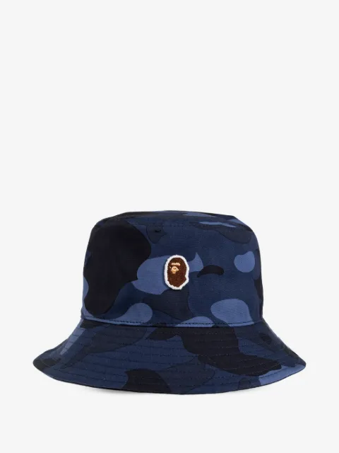 A BATHING APE® logo-patch camouflage-print bucket hat