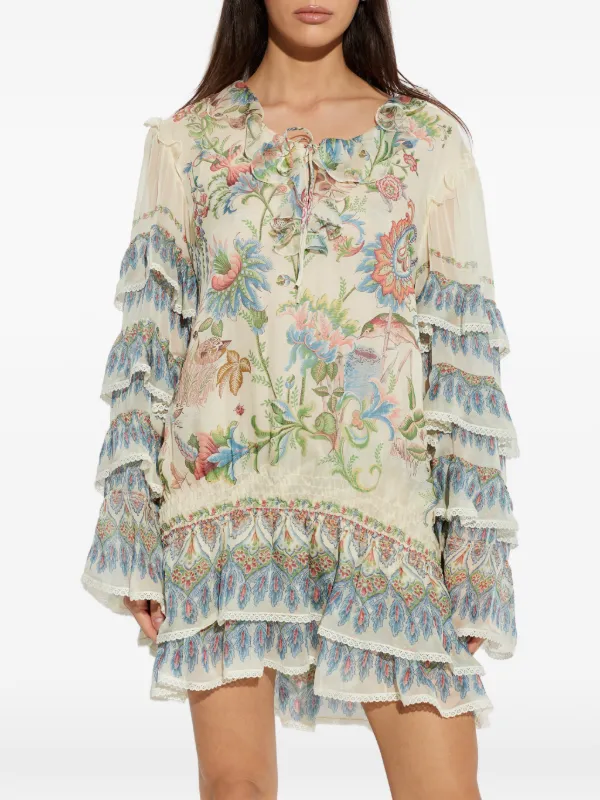 etro short dress Etro Floral-pattern Mini Dress