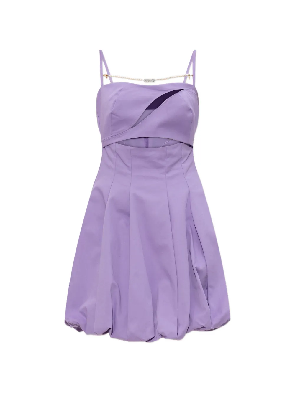Versace Jeans Couture cut-out pleated mini cotton dress - Viola