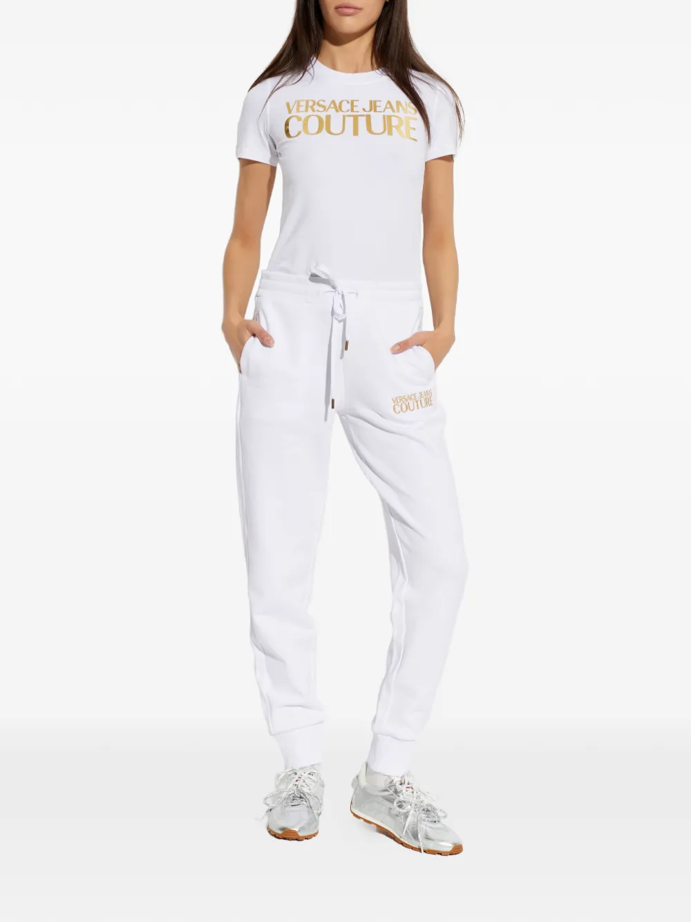 Versace Jeans Couture Broek met trekkoord Wit