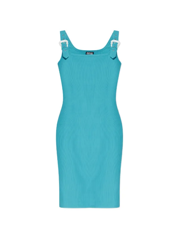 buckle strap bodycon dress Ribbed Knit Gold Buckle Strap Bodycon Dress