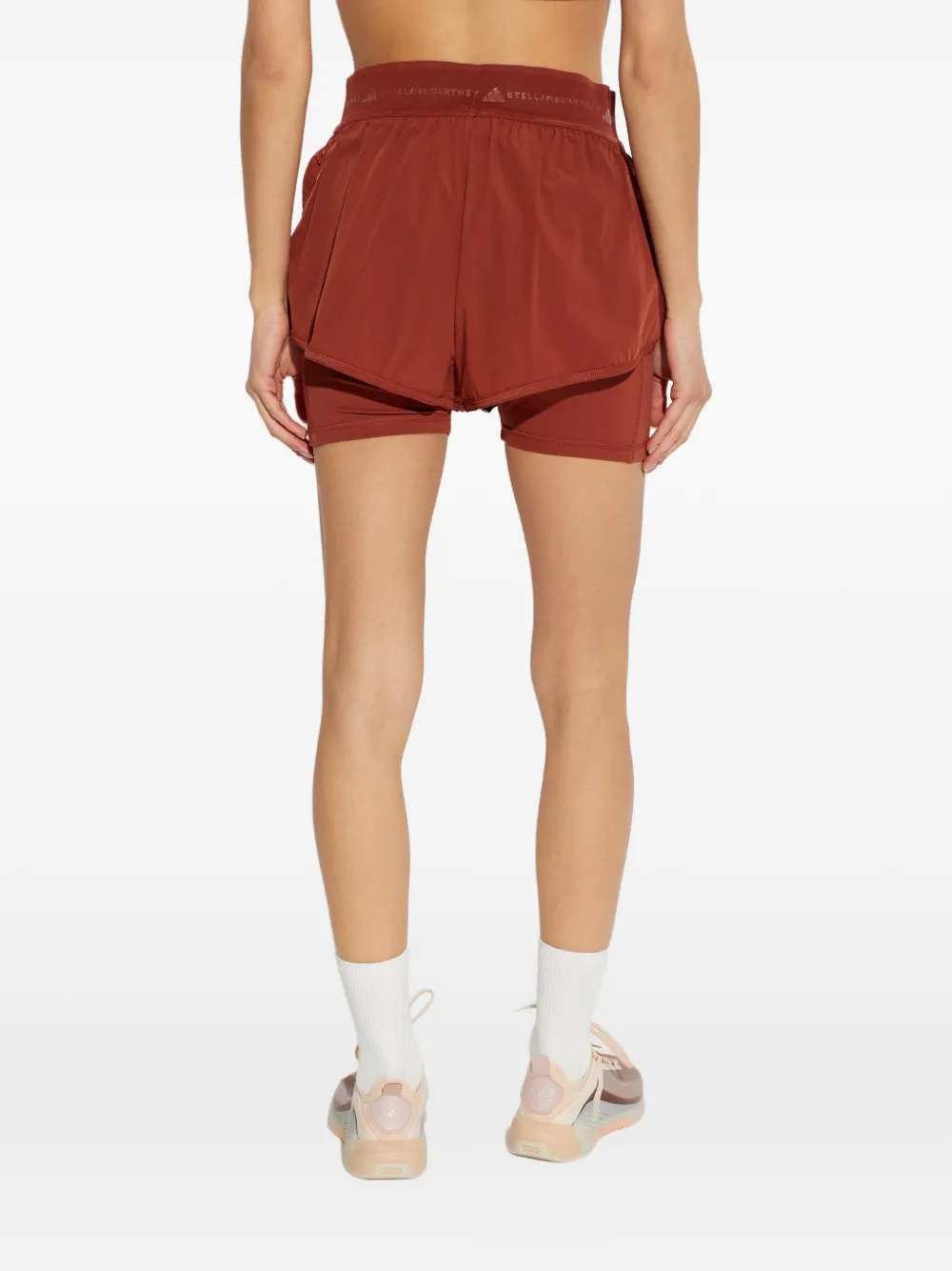 adidas by Stella McCartney Trainingsshorts met logoband Bruin