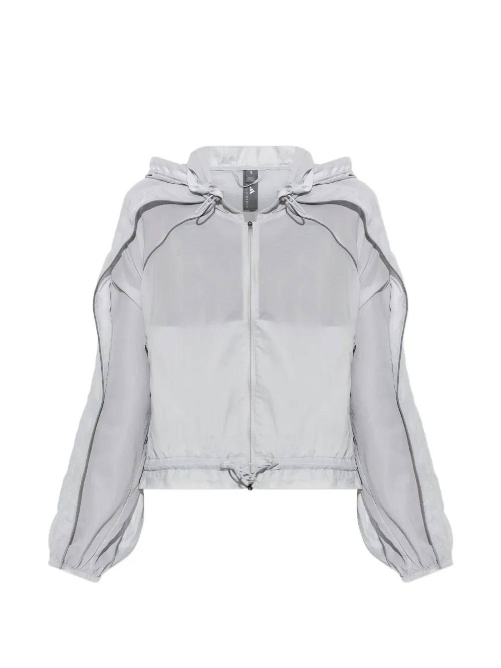 adidas by Stella McCartney hooded piped jacket - Grigio