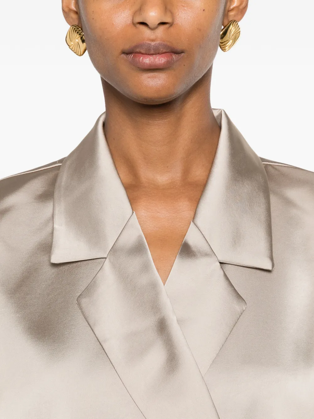 Imperial Double-breasted Jacket In Neutral
